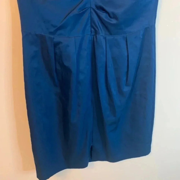 Vera Wang Lavender Label Royal Blue V-Neck Short Sleeve Dress 4 - Picture 8 of 13